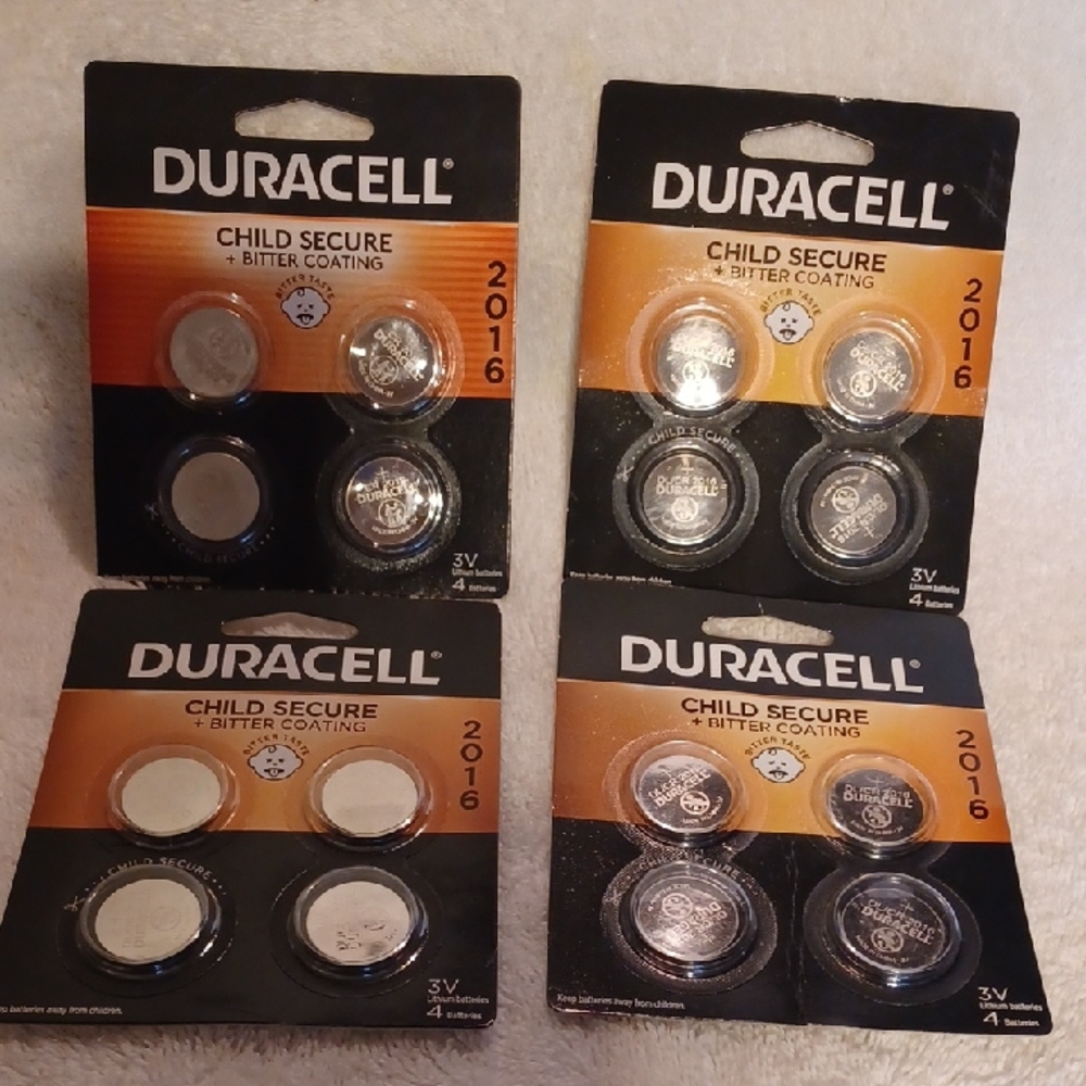 Duracell 2016 Coin Cell Batteries - Silver 4 Packs Of 4 Expires 2030
